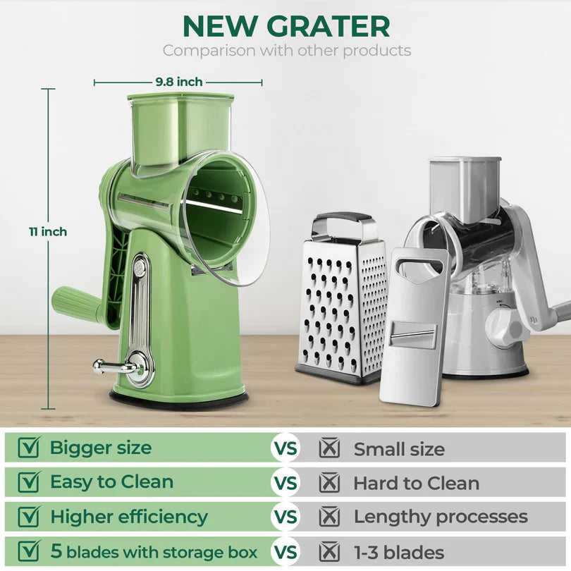 5 in 1 Gourmet Rotary Cheese Grater