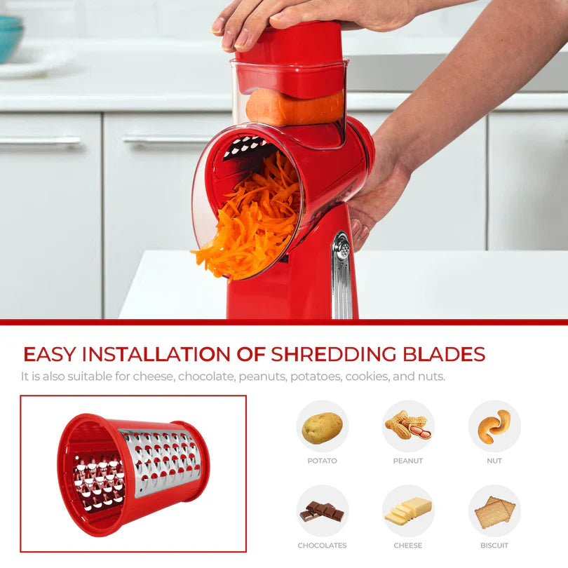 5 in 1 Gourmet Rotary Cheese Grater