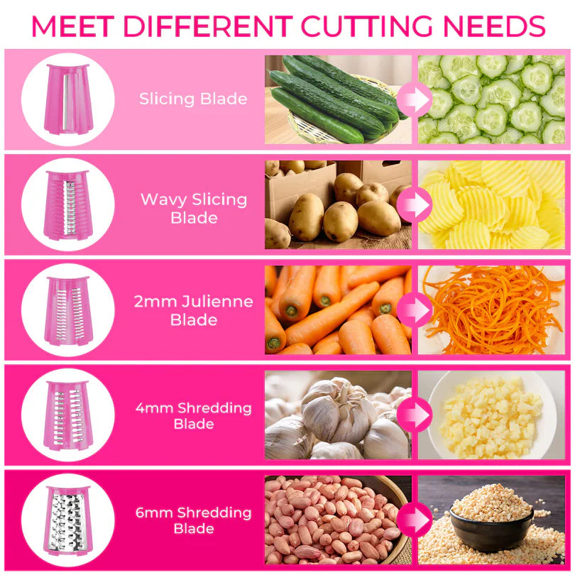 5 in 1 Gourmet Rotary Cheese Grater