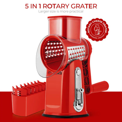 5 in 1 Gourmet Rotary Cheese Grater