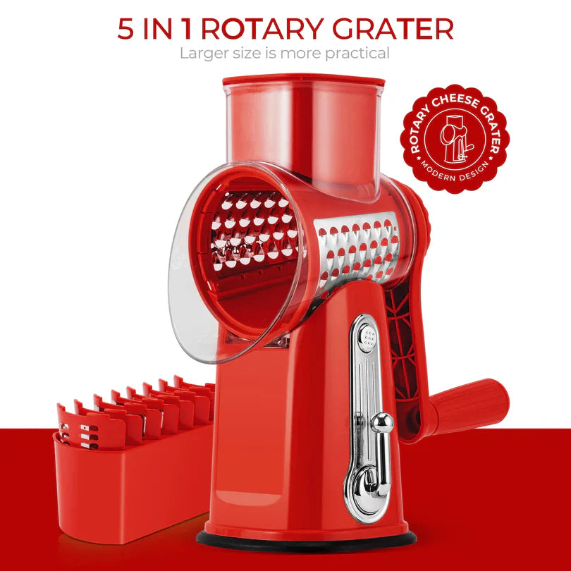 5 in 1 Gourmet Rotary Cheese Grater
